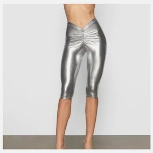 SKIMS Silver Swim Leggings